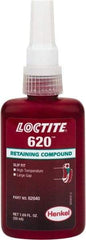 Loctite - 50 mL Bottle, Green, Medium Strength Liquid Retaining Compound - Series 620, 24 hr Full Cure Time, Heat Removal - Apex Tool & Supply