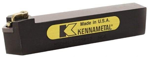 Kennametal - MSDN, Neutral Cut, 0° Lead Angle, 20mm Shank Height x 20mm Shank Width, Negative Rake Indexable Turning Toolholder - 125mm OAL, SN..1204.. Insert Compatibility, Series Kenloc - Apex Tool & Supply