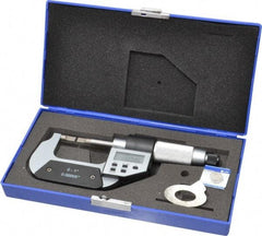 Value Collection - 0" to 1" Electronic Chrome (Frame) Coated Blade Micrometer - 0.75mm Blade Thickness, Friction Thimble - Apex Tool & Supply