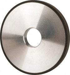 Made in USA - 5" Diam x 1-1/4" Hole x 1/2" Thick, N Hardness, 100 Grit Surface Grinding Wheel - Diamond, Type 1A1, Fine Grade - Apex Tool & Supply