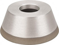 Made in USA - 3-3/4" Diam, 1-1/4" Hole Size, 1-1/2" Overall Thickness, 100 Grit, Type 11 Tool & Cutter Grinding Wheel - Fine Grade, Diamond - Apex Tool & Supply