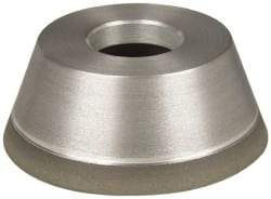 Made in USA - 3-3/4" Diam, 1-1/4" Hole Size, 1-1/2" Overall Thickness, 100 Grit, Type 11 Tool & Cutter Grinding Wheel - Fine Grade, Diamond - Apex Tool & Supply