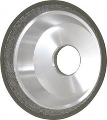 Made in USA - 5" Diam, 1-1/4" Hole Size, 1-3/4" Overall Thickness, 150 Grit, Type 11 Tool & Cutter Grinding Wheel - Very Fine Grade, Diamond - Apex Tool & Supply