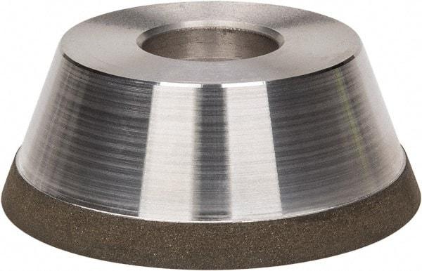 Made in USA - 3-3/4" Diam, 1-1/4" Hole Size, 1-1/2" Overall Thickness, 100 Grit, Type 11 Tool & Cutter Grinding Wheel - Fine Grade, Diamond - Apex Tool & Supply