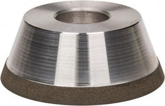 Made in USA - 3-3/4" Diam, 1-1/4" Hole Size, 1-1/2" Overall Thickness, 100 Grit, Type 11 Tool & Cutter Grinding Wheel - Fine Grade, Diamond - Apex Tool & Supply