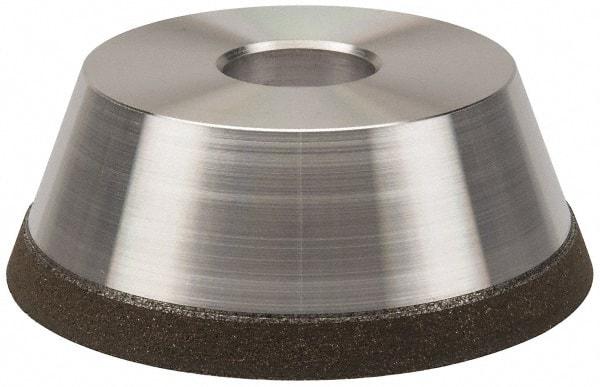 Made in USA - 5" Diam, 1-1/4" Hole Size, 1-3/4" Overall Thickness, 100 Grit, Type 11 Tool & Cutter Grinding Wheel - Fine Grade, Diamond - Apex Tool & Supply