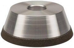 Made in USA - 5" Diam, 1-1/4" Hole Size, 1-3/4" Overall Thickness, 100 Grit, Type 11 Tool & Cutter Grinding Wheel - Fine Grade, Diamond - Apex Tool & Supply