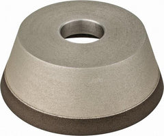 Made in USA - 5" Diam, 1-1/4" Hole Size, 1-3/4" Overall Thickness, 220 Grit, Type 11 Tool & Cutter Grinding Wheel - Very Fine Grade, Diamond - Apex Tool & Supply