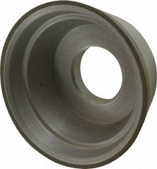 Made in USA - 3-3/4" Diam, 1-1/4" Hole Size, 1-1/2" Overall Thickness, 100 Grit, Type 11 Tool & Cutter Grinding Wheel - Fine Grade, Diamond - Apex Tool & Supply
