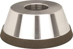 Made in USA - 3-3/4" Diam, 1-1/2" Hole Size, 1-1/2" Overall Thickness, 220 Grit, Type 11 Tool & Cutter Grinding Wheel - Very Fine Grade, Diamond, N Hardness - Apex Tool & Supply