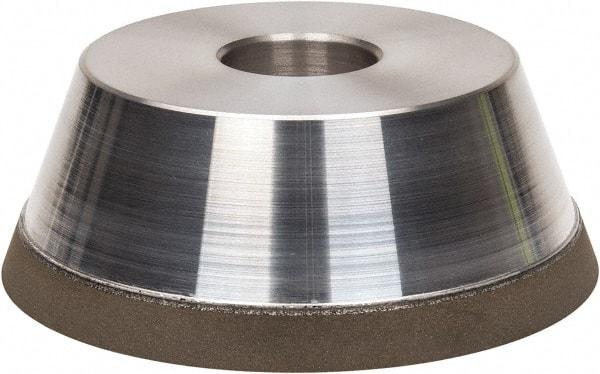 Made in USA - 5" Diam, 1-1/2" Hole Size, 1-3/4" Overall Thickness, 220 Grit, Type 11 Tool & Cutter Grinding Wheel - Very Fine Grade, Diamond - Apex Tool & Supply