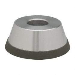Made in USA - 3-3/4" Diam, 1-1/4" Hole Size, 1-1/2" Overall Thickness, 120 Grit, Type 11 Tool & Cutter Grinding Wheel - Fine Grade, CBN - Apex Tool & Supply