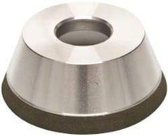Made in USA - 3-3/4" Diam, 1-1/4" Hole Size, 1-1/2" Overall Thickness, 120 Grit, Type 11 Tool & Cutter Grinding Wheel - Fine Grade, CBN - Apex Tool & Supply