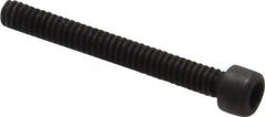 Value Collection - #0-80 UNF Hex Socket Drive, Socket Cap Screw - Alloy Steel, Black Oxide Finish, Fully Threaded, 1/2" Length Under Head - Apex Tool & Supply