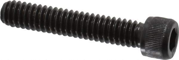Value Collection - 1/4-20 UNC Hex Socket Drive, Socket Cap Screw - Alloy Steel, Black Oxide Finish, Fully Threaded, 1-3/8" Length Under Head - Apex Tool & Supply