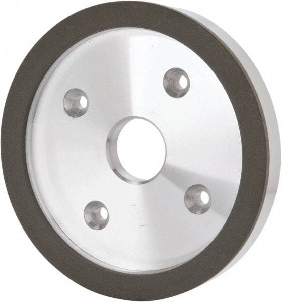 Made in USA - 6" Diam, 1-1/4" Hole Size, 3/4" Overall Thickness, 220 Grit, Type 6 Tool & Cutter Grinding Wheel - Very Fine Grade, Diamond - Apex Tool & Supply