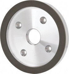 Made in USA - 6" Diam, 1-1/4" Hole Size, 3/4" Overall Thickness, 220 Grit, Type 6 Tool & Cutter Grinding Wheel - Very Fine Grade, Diamond - Apex Tool & Supply