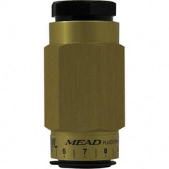 Mead - 1/8" NPTF Threaded Flow Control Valve - 0 to 250 psi & Aluminum Material - Apex Tool & Supply