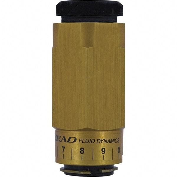 Mead - 1/4" NPTF Threaded Flow Control Valve - 0 to 250 psi & Aluminum Material - Apex Tool & Supply