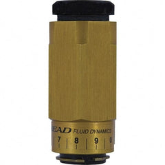 Mead - 1/4" NPTF Threaded Flow Control Valve - 0 to 250 psi & Aluminum Material - Apex Tool & Supply