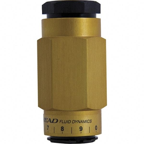 Mead - 3/8" NPTF Threaded Flow Control Valve - 0 to 250 psi & Aluminum Material - Apex Tool & Supply