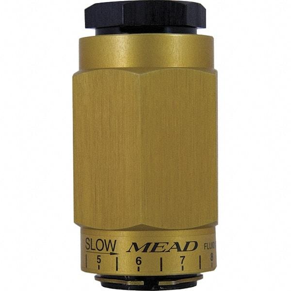 Mead - 1/2" NPTF Threaded Flow Control Valve - 0 to 250 psi & Aluminum Material - Apex Tool & Supply