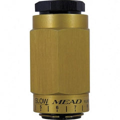 Mead - 1/2" NPTF Threaded Flow Control Valve - 0 to 250 psi & Aluminum Material - Apex Tool & Supply