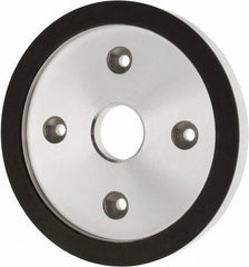 Made in USA - 6" Diam, 1-1/4" Hole Size, 3/4" Overall Thickness, 220 Grit, Type 6 Tool & Cutter Grinding Wheel - Very Fine Grade, Diamond - Apex Tool & Supply
