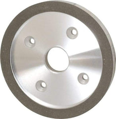Made in USA - 6" Diam, 1-1/4" Hole Size, 3/4" Overall Thickness, 100 Grit, Type 6 Tool & Cutter Grinding Wheel - Fine Grade, Diamond - Apex Tool & Supply