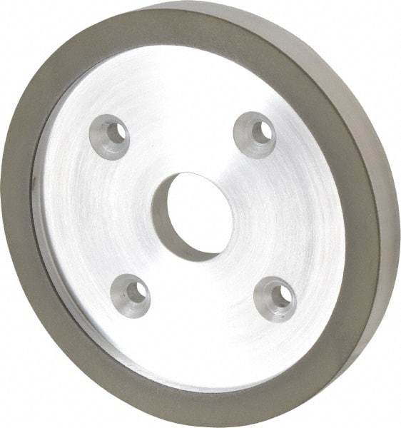 Made in USA - 6" Diam, 1-1/4" Hole Size, 3/4" Overall Thickness, 220 Grit, Type 6 Tool & Cutter Grinding Wheel - Very Fine Grade, Diamond - Apex Tool & Supply