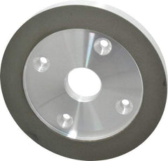 Made in USA - 6" Diam, 1-1/4" Hole Size, 3/4" Overall Thickness, 220 Grit, Type 6 Tool & Cutter Grinding Wheel - Very Fine Grade, Diamond - Apex Tool & Supply