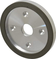 Made in USA - 6" Diam, 1-1/4" Hole Size, 3/4" Overall Thickness, 220 Grit, Type 6 Tool & Cutter Grinding Wheel - Very Fine Grade, Diamond - Apex Tool & Supply
