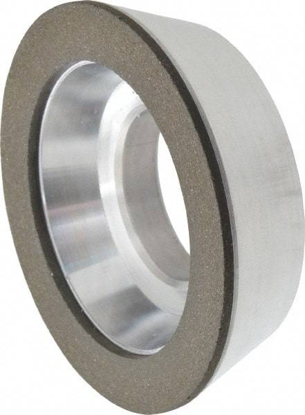 Made in USA - 3" Diam, 1-1/4" Hole Size, 7/8" Overall Thickness, 100 Grit, Type 11 Tool & Cutter Grinding Wheel - Fine Grade, Diamond - Apex Tool & Supply