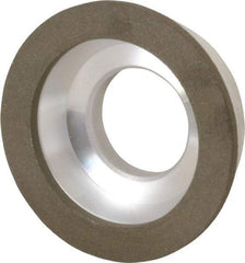 Made in USA - 3" Diam, 1-1/4" Hole Size, 7/8" Overall Thickness, 100 Grit, Type 11 Tool & Cutter Grinding Wheel - Fine Grade, Diamond - Apex Tool & Supply