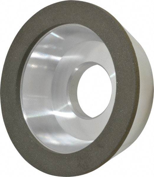 Made in USA - 4" Diam, 1-1/4" Hole Size, 1-1/4" Overall Thickness, 150 Grit, Type 11 Tool & Cutter Grinding Wheel - Very Fine Grade, Diamond - Apex Tool & Supply