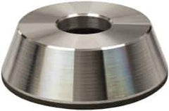 Made in USA - 4" Diam, 1-1/4" Hole Size, 1-1/4" Overall Thickness, 220 Grit, Type 11 Tool & Cutter Grinding Wheel - Very Fine Grade, Diamond - Apex Tool & Supply