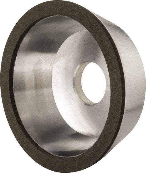 Made in USA - 5" Diam, 1-1/4" Hole Size, 1-3/4" Overall Thickness, 150 Grit, Type 11 Tool & Cutter Grinding Wheel - Very Fine Grade, Diamond - Apex Tool & Supply
