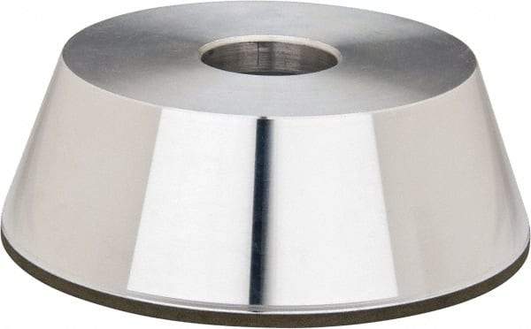 Made in USA - 5" Diam, 1-1/4" Hole Size, 1-3/4" Overall Thickness, 220 Grit, Type 11 Tool & Cutter Grinding Wheel - Very Fine Grade, Diamond - Apex Tool & Supply
