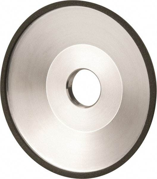 Made in USA - 6" Diam, 1-1/4" Hole Size, 1" Overall Thickness, 100 Grit, Type 12 Tool & Cutter Grinding Wheel - Fine Grade, Diamond - Apex Tool & Supply