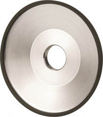 Made in USA - 6" Diam, 1-1/4" Hole Size, 1" Overall Thickness, 100 Grit, Type 12 Tool & Cutter Grinding Wheel - Fine Grade, Diamond - Apex Tool & Supply