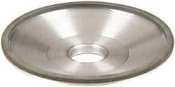 Made in USA - 6" Diam, 1-1/4" Hole Size, 1" Overall Thickness, 100 Grit, Type 12 Tool & Cutter Grinding Wheel - Fine Grade, Diamond - Apex Tool & Supply