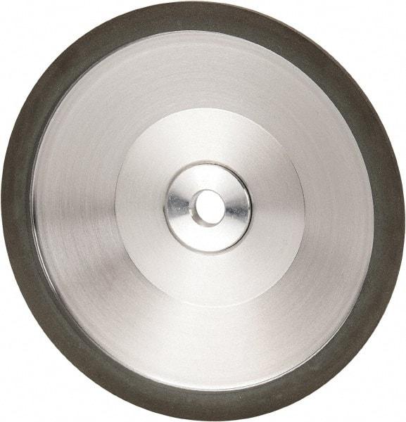 Made in USA - 6" Diam, 1-1/4" Hole Size, 1" Overall Thickness, 220 Grit, Type 12 Tool & Cutter Grinding Wheel - Very Fine Grade, Diamond - Apex Tool & Supply