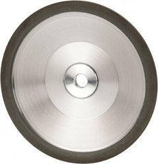 Made in USA - 6" Diam, 1-1/4" Hole Size, 1" Overall Thickness, 220 Grit, Type 12 Tool & Cutter Grinding Wheel - Very Fine Grade, Diamond - Apex Tool & Supply
