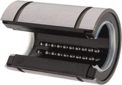 Thomson Industries - 20mm ID, Open Linear Bearing with Two Integral Wipers - 1.26" Overall Height, 32mm OD - Apex Tool & Supply