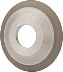 Made in USA - 4" Diam, 1-1/4" Hole Size, 1/2" Overall Thickness, 100 Grit, Type 12 Tool & Cutter Grinding Wheel - Fine Grade, Diamond - Apex Tool & Supply