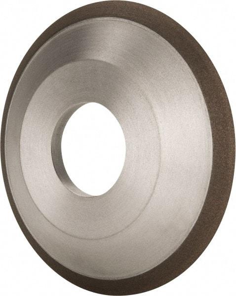 Made in USA - 4" Diam, 1-1/4" Hole Size, 1/2" Overall Thickness, 220 Grit, Type 12 Tool & Cutter Grinding Wheel - Very Fine Grade, Diamond - Apex Tool & Supply