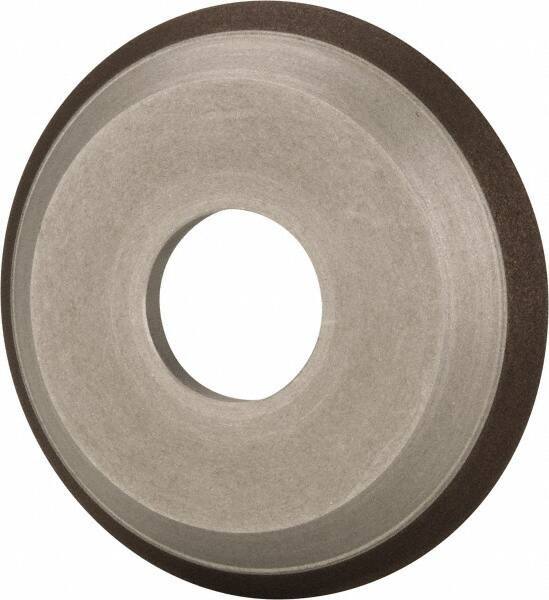 Made in USA - 4" Diam, 1-1/4" Hole Size, 1/2" Overall Thickness, 100 Grit, Type 12 Tool & Cutter Grinding Wheel - Fine Grade, Diamond - Apex Tool & Supply