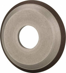 Made in USA - 4" Diam, 1-1/4" Hole Size, 1/2" Overall Thickness, 100 Grit, Type 12 Tool & Cutter Grinding Wheel - Fine Grade, Diamond - Apex Tool & Supply