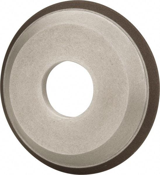 Made in USA - 4" Diam, 1-1/4" Hole Size, 1/2" Overall Thickness, 220 Grit, Type 12 Tool & Cutter Grinding Wheel - Very Fine Grade, Diamond - Apex Tool & Supply