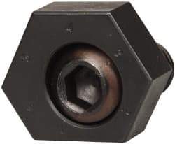 Mitee-Bite - 1 to 6mm Hex, 1/2-13 Stud Thread, Irregular Hex Clamp - 0.394" Hex Height, 4,000 Lb Holding Force, 1" Thread Length, 65 Ft/Lb Torque - Apex Tool & Supply